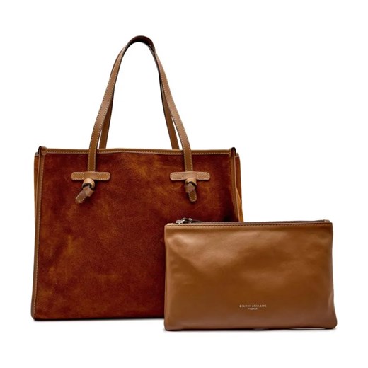 GIANNI CHIARINI Skórzana shopperka + saszetka MARCELLA ze sklepu Gomez Fashion Store w kategorii Torby Shopper bag - zdjęcie 184675533