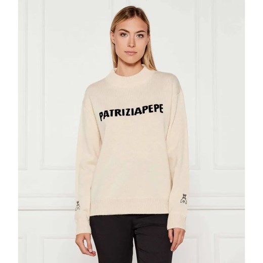 Patrizia Pepe Sweter | Relaxed fit | z dodatkiem wełny ze sklepu Gomez Fashion Store w kategorii Swetry damskie - zdjęcie 184675590