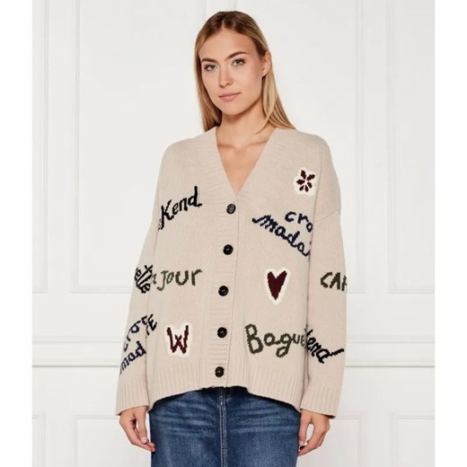 Weekend MaxMara Wełniany kardigan BELGIO | Oversize fit ze sklepu Gomez Fashion Store w kategorii Swetry damskie - zdjęcie 184675591
