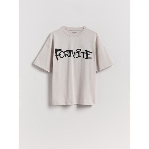 Reserved - T-shirt z nadrukiem Fortnite - jasnoszary ze sklepu Reserved w kategorii T-shirty chłopięce - zdjęcie 184676663