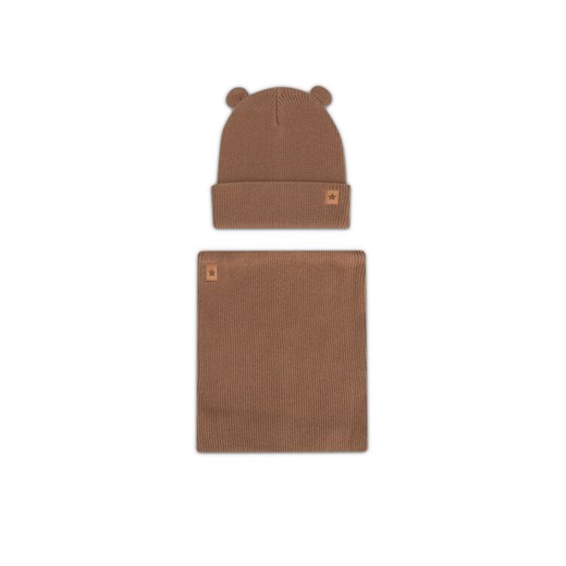 Komplet czapka i komin Action Boy 8KF-001-AW24 Brązowy ze sklepu eobuwie.pl w kategorii Czapki dziecięce - zdjęcie 184677182