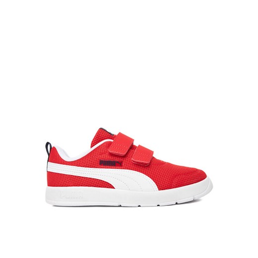 Sneakersy Puma COURTFLEX V3 MESH PS 39808501 Czerwony ze sklepu eobuwie.pl w kategorii Buty sportowe dziecięce - zdjęcie 184677220