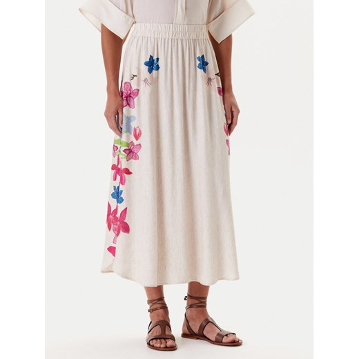 Tatuum Spódnica midi Katia 2 T2511.173 Beżowy Regular Fit ze sklepu MODIVO w kategorii Spódnice - zdjęcie 184677791