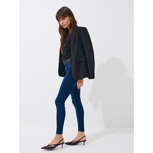 Mohito - Czarny t-shirt z modalem - czarny Mohito M Mohito