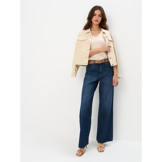 Mohito - Jeansy wide leg - granatowy ze sklepu Mohito w kategorii Jeansy damskie - zdjęcie 184678803