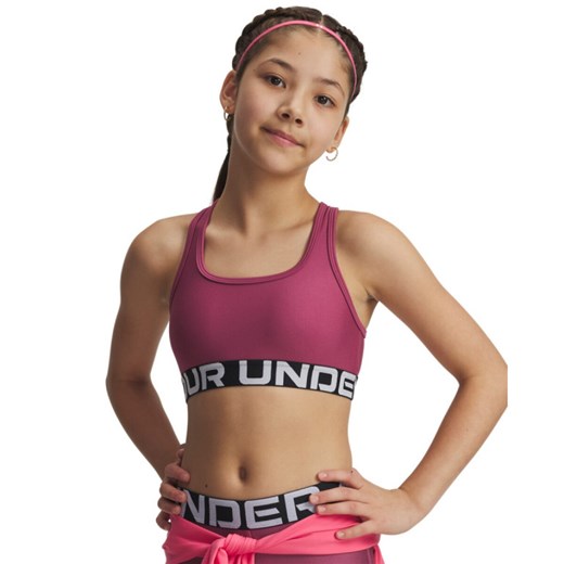 Dziewczęcy biustonosz treningowy Under Armour G Crossback Bra - różowy ze sklepu Sportstylestory.com w kategorii Bielizna dziecięca - zdjęcie 184680514