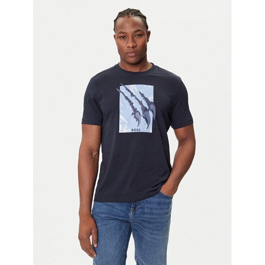 BOSS T-Shirt Te_Animali 50546362 Granatowy Regular Fit ze sklepu MODIVO w kategorii T-shirty męskie - zdjęcie 184681842