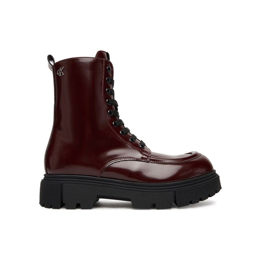 Calvin Klein Trapery Tronchetto Allacciato V4A5-83132-1453 Bordowy ze sklepu MODIVO w kategorii Buty zimowe dziecięce - zdjęcie 184681850