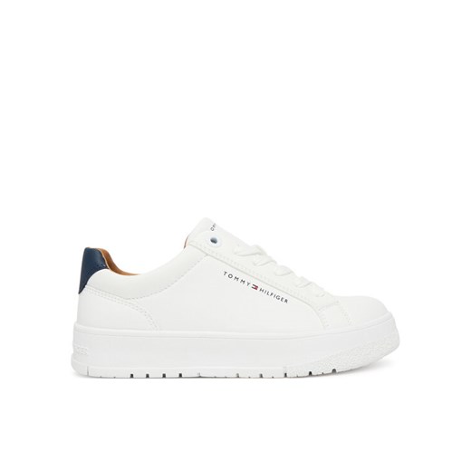 Tommy Hilfiger Sneakersy Low Cut Lace Up Sneaker T3X9-34091-1355 D Biały ze sklepu MODIVO w kategorii Buty sportowe dziecięce - zdjęcie 184681890