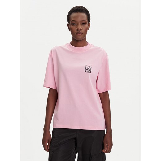 adidas T-Shirt Animal Graphic JV8532 Różowy Loose Fit ze sklepu MODIVO w kategorii Bluzki damskie - zdjęcie 184681964