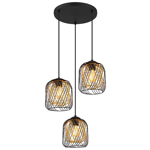 Globo lighting Lampa wisząca &quot;Dichti&quot; w kolorze złoto-czarnym - wys. 150 x Ø 39,4 cm ze sklepu Limango Polska w kategorii Lampy sufitowe - zdjęcie 184682930