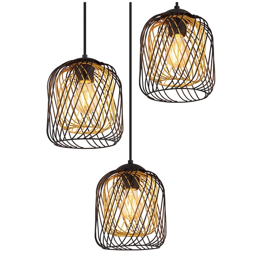 Globo lighting Lampa wisząca "Dichti" w kolorze złoto-czarnym - wys. Globo Lighting onesize okazja Limango Polska