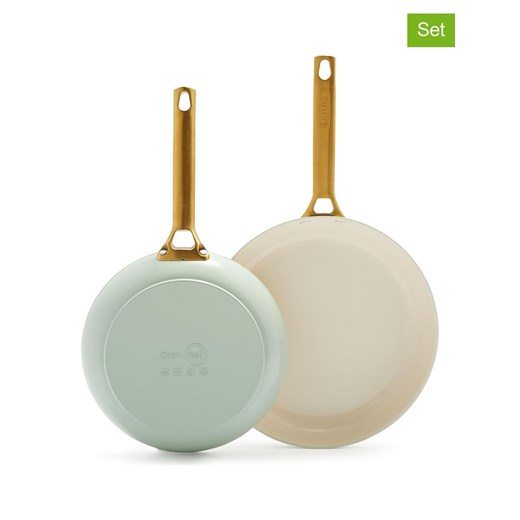 GREENPAN Patelnie (2 szt.) w kolorze zielono-beżowym ze sklepu Limango Polska w kategorii Garnki - zdjęcie 184682941