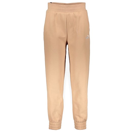 Puma Spodnie dresowe &quot;Essentials Plus Embroidery&quot; w kolorze beżowym ze sklepu Limango Polska w kategorii Spodnie damskie - zdjęcie 184683450