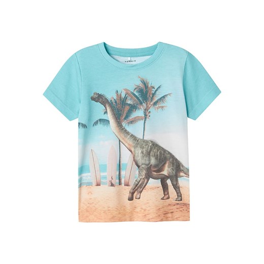 name it Koszulka &quot;Jako&quot; w kolorze błękitno-zielono-beżowym ze sklepu Limango Polska w kategorii T-shirty chłopięce - zdjęcie 184683754
