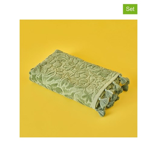 BELLA MAISON Ręczniki (2 szt.) &quot;Jolia&quot; w kolorze zielonym dla gości - 30 x 30 cm ze sklepu Limango Polska w kategorii Ręczniki - zdjęcie 184683814