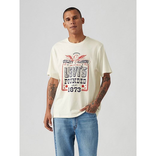 Levi&apos;s Koszulka w kolorze kremowym ze wzorem ze sklepu Limango Polska w kategorii T-shirty męskie - zdjęcie 184684050