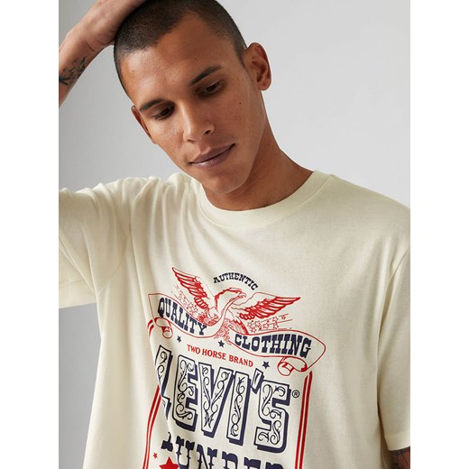 Levi's Koszulka w kolorze kremowym ze wzorem M okazyjna cena Limango Polska