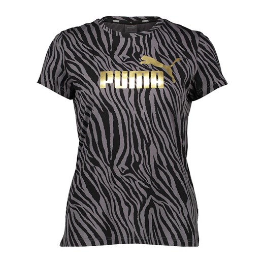 Puma Koszulka &quot;ESS+&quot; w kolorze czarno-szarym ze sklepu Limango Polska w kategorii Bluzki damskie - zdjęcie 184685524