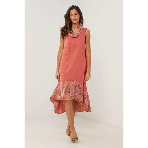 Le Monde du Lin Lniana sukienka w kolorze czerwonym - id: 17262711 - marki Le Monde Du Lin - 184685671 Le Monde du Lin Lniana sukienka w kolorze czerwonym ze sklepu Limango Polska w kategorii Sukienki - zdjęcie 184685671