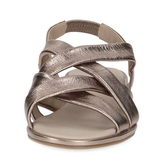 Caprice Skórzane sandały w kolorze szarobrązowym Caprice 36 Limango Polska wyprzedaż