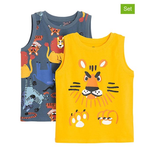 COOL CLUB Topy (2 szt.) w kolorze niebiesko-pomarańczowym ze sklepu Limango Polska w kategorii T-shirty chłopięce - zdjęcie 184685934