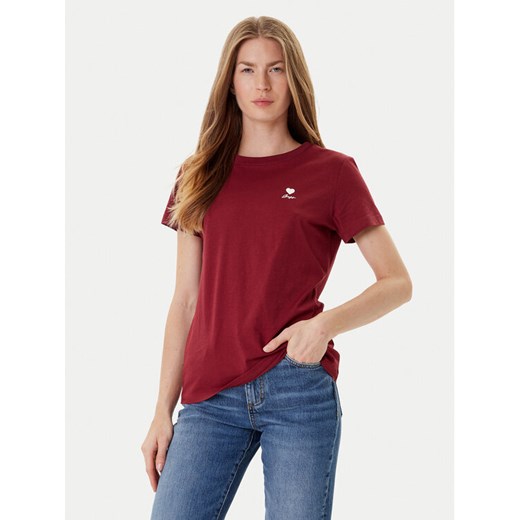BOSS T-Shirt C_Esogo_3 50545288 Bordowy Regular Fit ze sklepu MODIVO w kategorii Bluzki damskie - zdjęcie 184686774