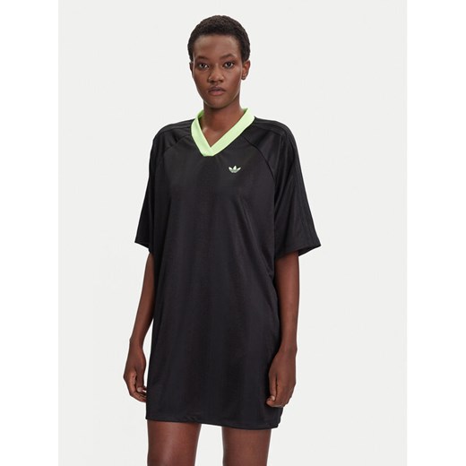 adidas Sukienka codzienna adicolor Football Jacquard KB8152 Czarny Oversize ze sklepu MODIVO w kategorii Sukienki - zdjęcie 184686782