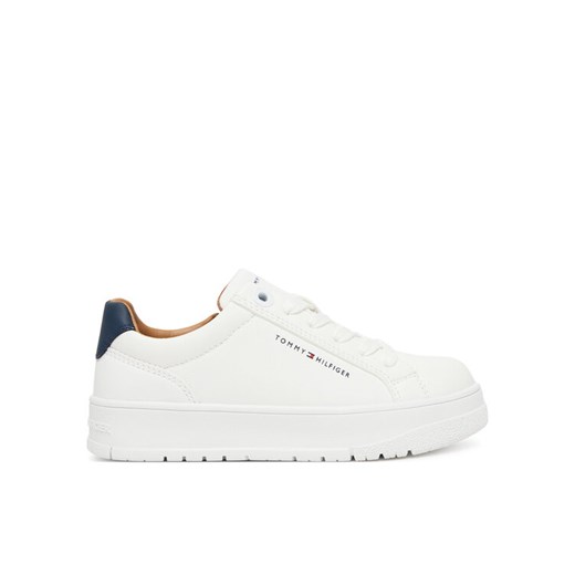 Tommy Hilfiger Sneakersy Low Cut Lace Up Sneaker T3X9-34091-1355 S Biały ze sklepu MODIVO w kategorii Buty sportowe dziecięce - zdjęcie 184686814