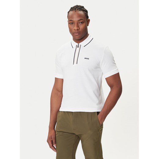 BOSS Polo Philix 50544450 Biały Slim Fit ze sklepu MODIVO w kategorii T-shirty męskie - zdjęcie 184686860