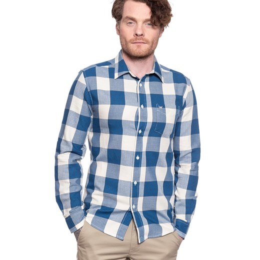 KOSZULA MĘSKA WRANGLER LS 1PKT BUTTON DOWN CERULEAN BLUE W5A34SXVT 112130013 ze sklepu YouNeedit.pl w kategorii Koszule męskie - zdjęcie 184687951