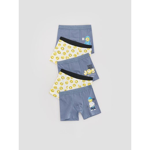 Reserved - Bokserki SmileyWorld® 5 pack - niebieski ze sklepu Reserved w kategorii Majtki dziecięce - zdjęcie 184687963