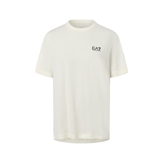 EA7 Emporio Armani Koszulka męska Mężczyźni Bawełna écru jednolity ze sklepu vangraaf w kategorii T-shirty męskie - zdjęcie 184688062