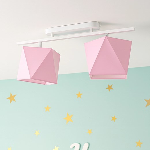 Nowoczesna lampa sufitowa dla dzieci z różowymi abażurami AKRON ze sklepu Lysne w kategorii Lampy dziecięce - zdjęcie 184688124