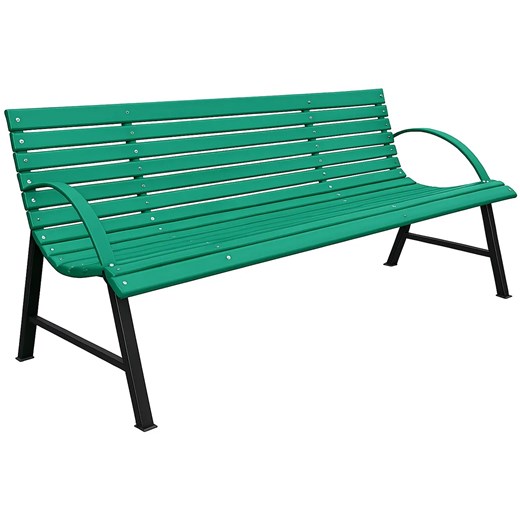 Zielona drewniana ławka z oparciem 180 cm - Alexis Elior One Size Edinos.pl
