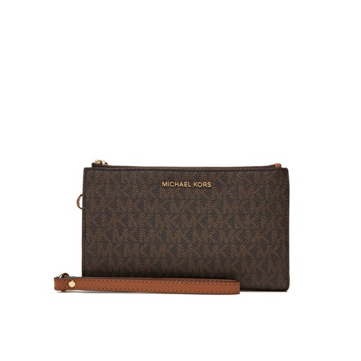 Duży Portfel Damski MICHAEL Michael Kors Jet Set 32F1GJ6W4B Brązowy ze sklepu eobuwie.pl w kategorii Portfele damskie - zdjęcie 184688420