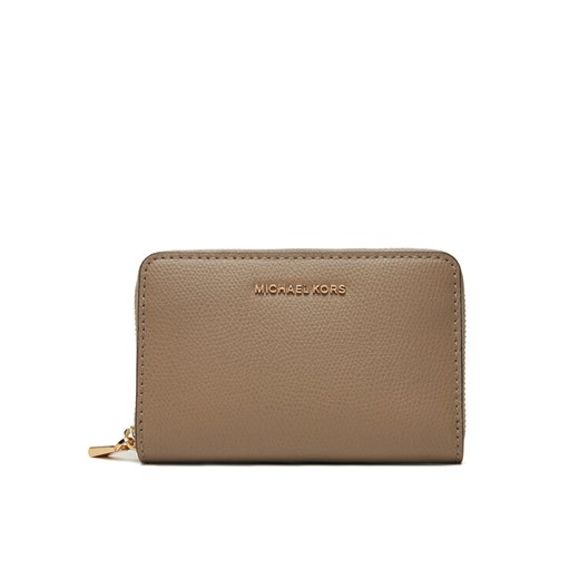 Mały Portfel Damski MICHAEL Michael Kors Jet Set Small Leather 32F4GJ6D0L Beżowy ze sklepu eobuwie.pl w kategorii Portfele damskie - zdjęcie 184688431