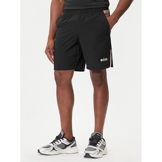 BOSS Szorty sportowe S_T-Match 50541370 Czarny Regular Fit ze sklepu MODIVO w kategorii Spodenki męskie - zdjęcie 184688521