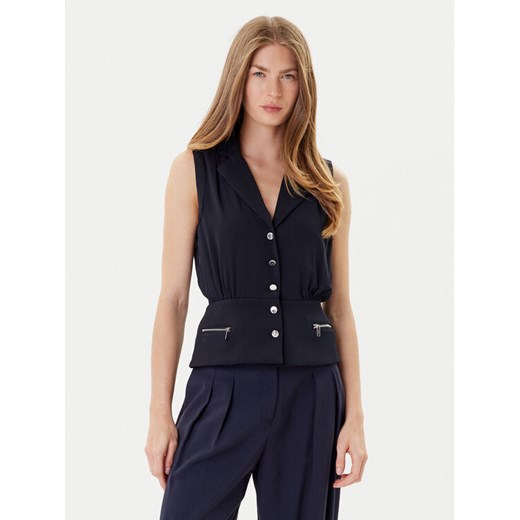 Morgan Bluzka 252-COZIP Granatowy Slim Fit ze sklepu MODIVO w kategorii Bluzki damskie - zdjęcie 184688522