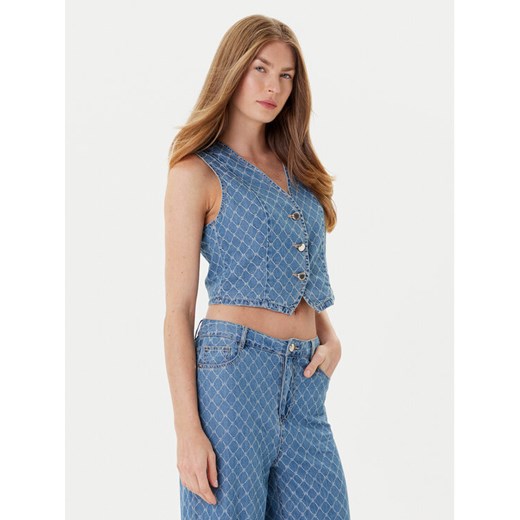 Morgan Kamizelka 252-COSHEL Niebieski Slim Fit ze sklepu MODIVO w kategorii Kamizelki damskie - zdjęcie 184688543