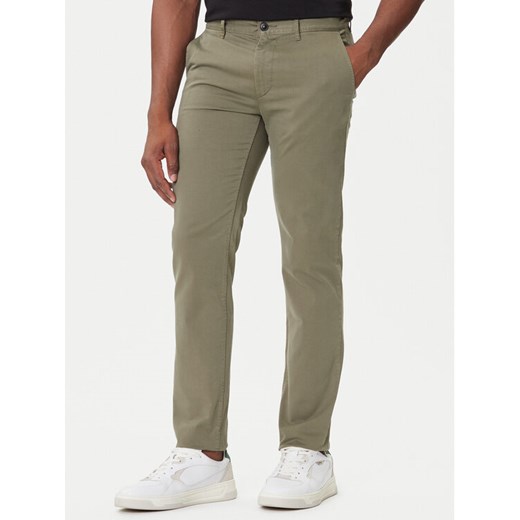 BOSS Chinosy 50510933 Zielony Slim Fit ze sklepu MODIVO w kategorii Spodnie męskie - zdjęcie 184688552