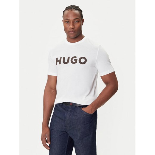 HUGO T-Shirt Dulivio 50542737 Écru Regular Fit ze sklepu MODIVO w kategorii T-shirty męskie - zdjęcie 184688600