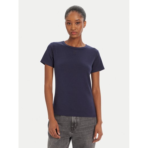 HUGO T-Shirt Deloris 50512002 Granatowy Regular Fit ze sklepu MODIVO w kategorii Bluzki damskie - zdjęcie 184688602