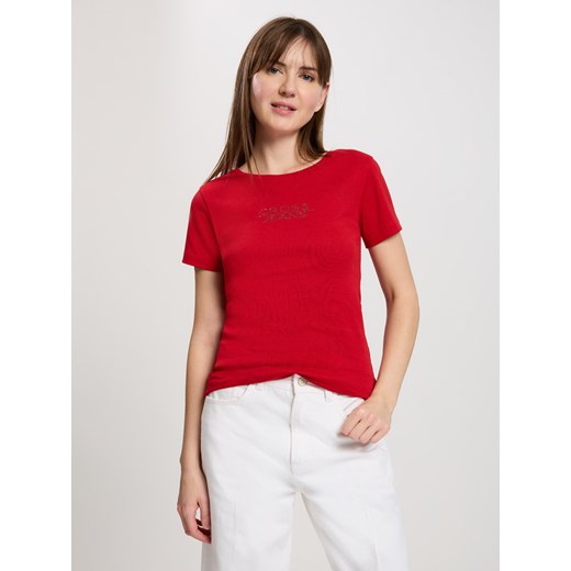 Cross Jeans Koszulka w kolorze czerwonym ze sklepu Limango Polska w kategorii Bluzki damskie - zdjęcie 184689444