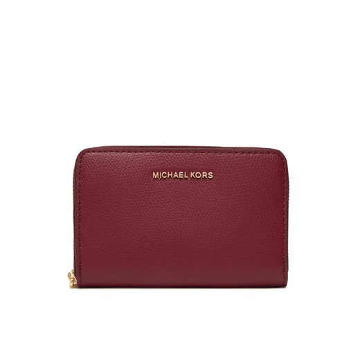 Mały Portfel Damski MICHAEL Michael Kors Jet Set Small Leather 32F4GJ6D0L Bordowy ze sklepu eobuwie.pl w kategorii Portfele damskie - zdjęcie 184690610