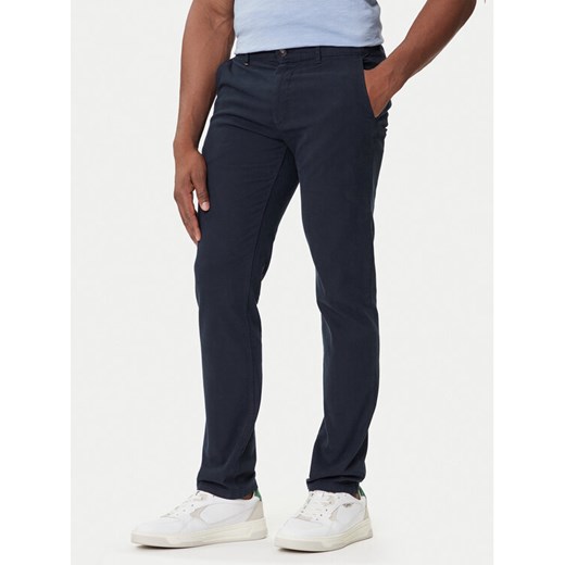 BOSS Chinosy 50548006 Granatowy Slim Fit ze sklepu MODIVO w kategorii Spodnie męskie - zdjęcie 184691031