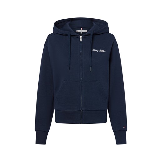 Tommy Hilfiger Damska kurtka z kapturem Kobiety granatowy wypukły wzór tkaniny ze sklepu vangraaf w kategorii Bluzy damskie - zdjęcie 184691661