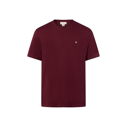 Calvin Klein Jeans Koszulka męska Mężczyźni Bawełna bordowy jednolity ze sklepu vangraaf w kategorii T-shirty męskie - zdjęcie 184691674