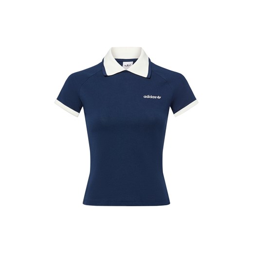 adidas Originals Damska koszulka polo Kobiety Bawełna granatowy jednolity ze sklepu vangraaf w kategorii Bluzki damskie - zdjęcie 184691684