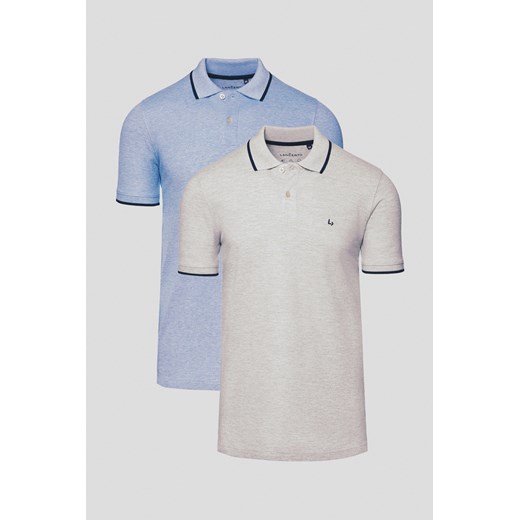 Zestaw 2 Koszulek Polo Bawełnianych Borin ze sklepu Lancerto S.A. w kategorii T-shirty męskie - zdjęcie 184692211